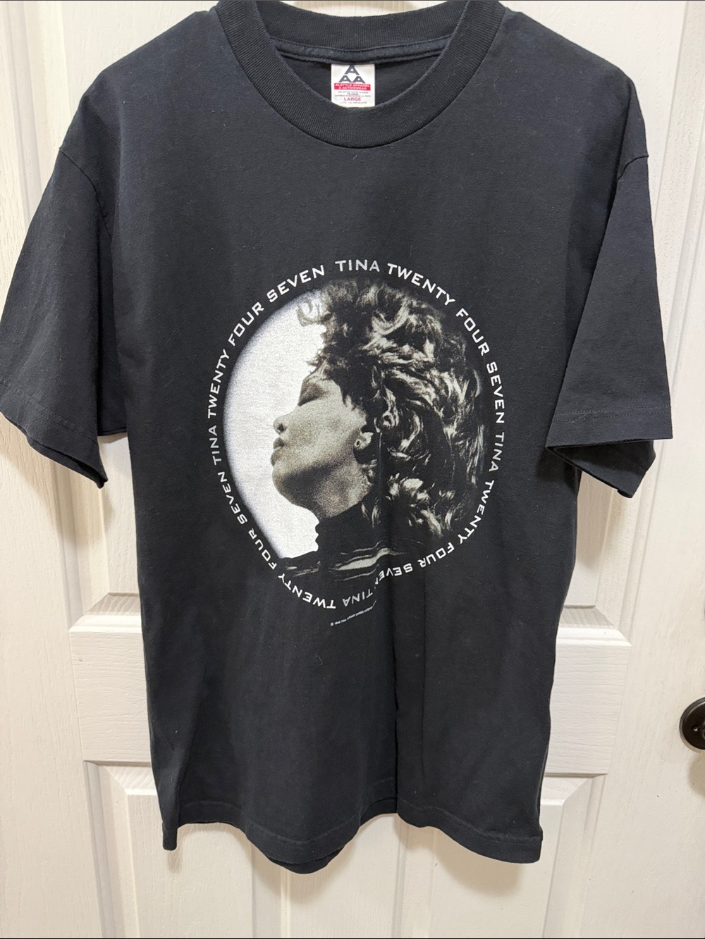 Tina Turner Twenty Four Seven Tour Black Graphic Tee